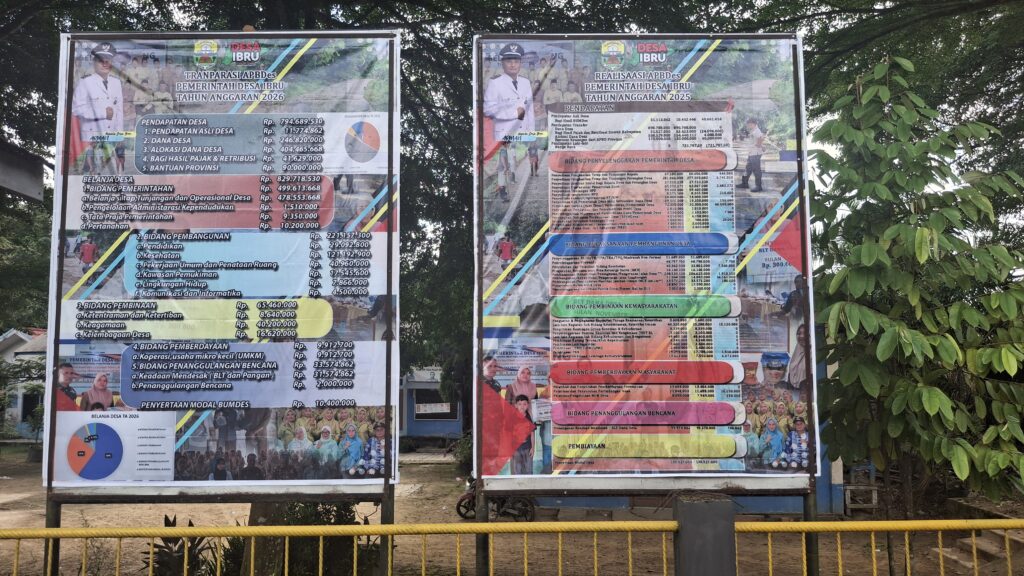 Tarnsparasi APBDesa Tahun Anggaran 2026 dan Realisasi APBDesa Tahun Anggran 2025 Desa Ibru Kecamatan Mestong Kabupaten Muaro Jambi