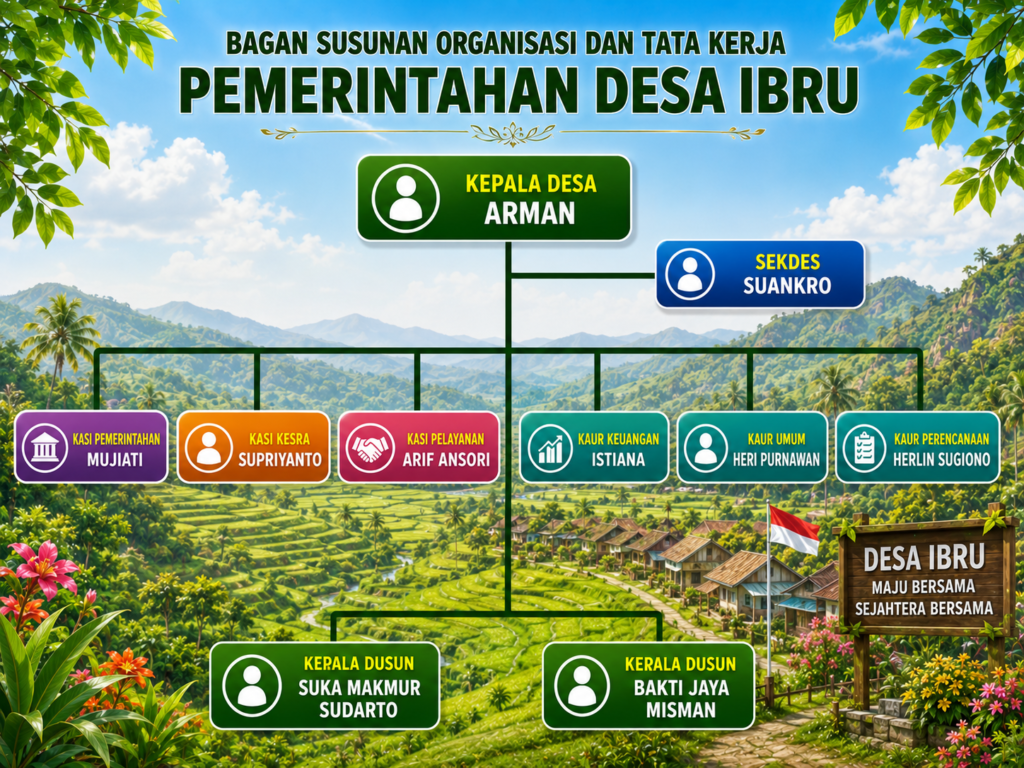 BAGAN SUSUNAN ORGANISASI DAN TATA KERJA PEMERINTAHAN DESA IBRU