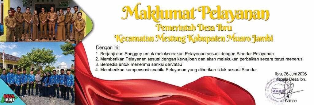 📢 MAKLUMAT PELAYANAN PEMERINTAH DESA IBRU