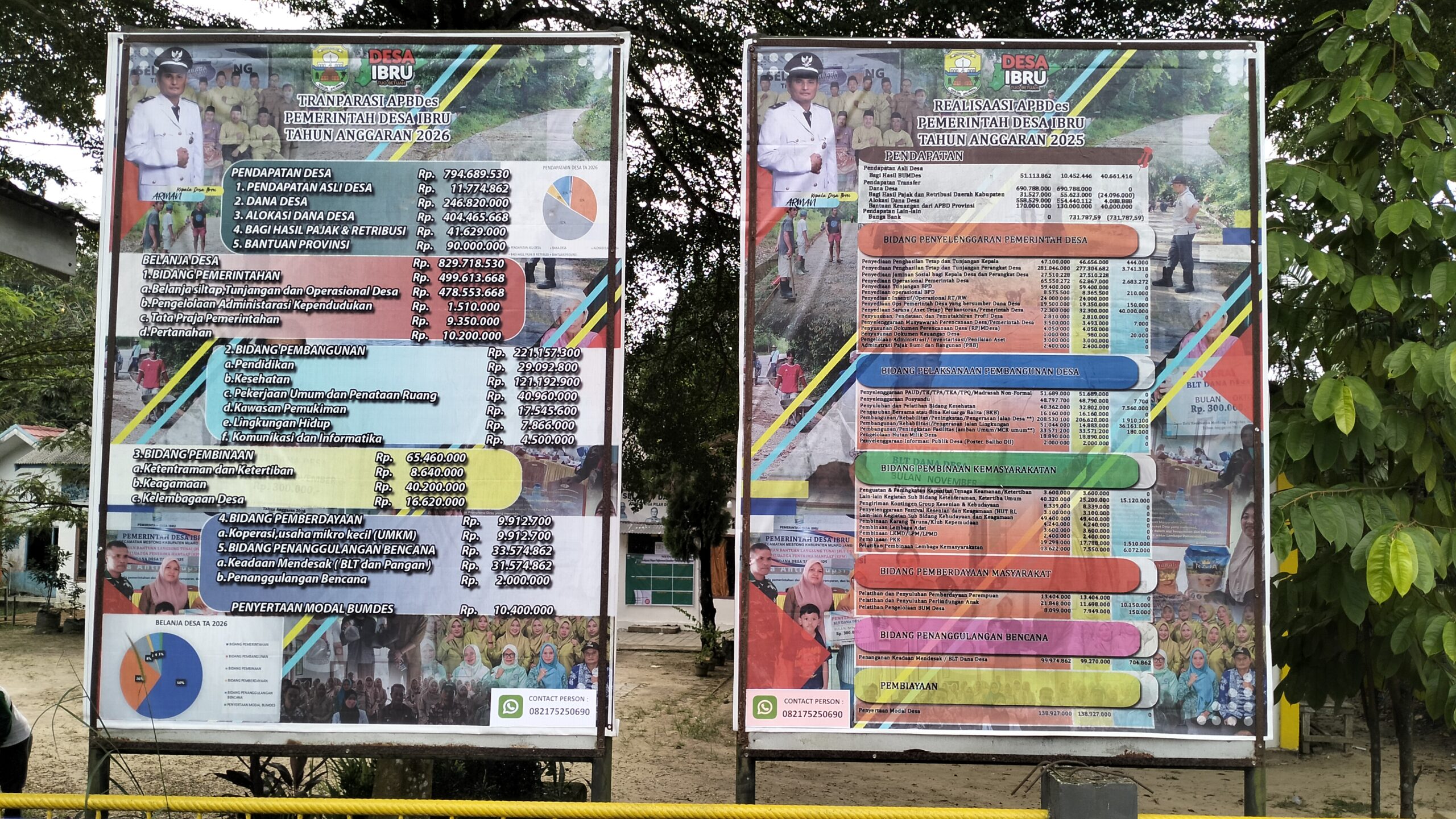 Tarnsparasi APBDesa Tahun Anggaran 2026 dan Realisasi APBDesa Tahun Anggran 2025 Desa Ibru Kecamatan Mestong Kabupaten Muaro Jambi